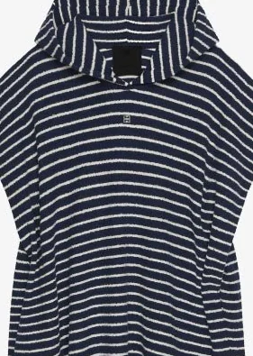 Çizgili Oversize Triko Panço