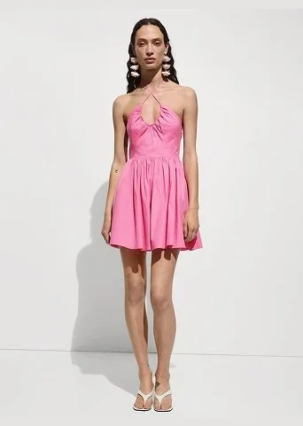 Halter Yaka Mini Elbise